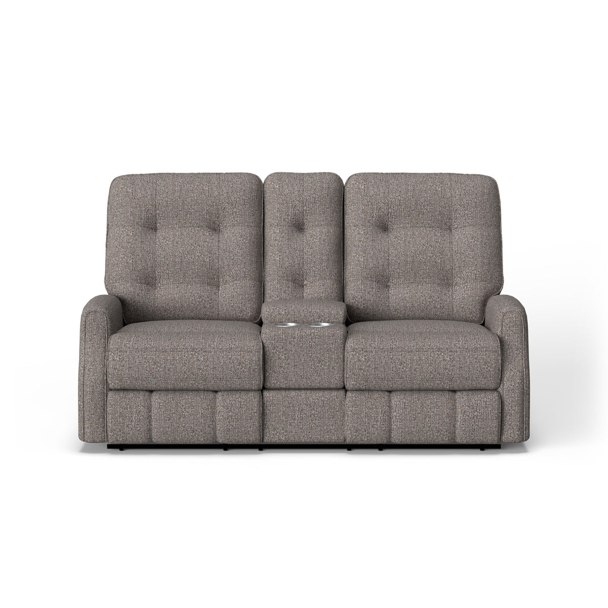 Devon Fabric Power Reclining Loveseat with Console & Power Headrests