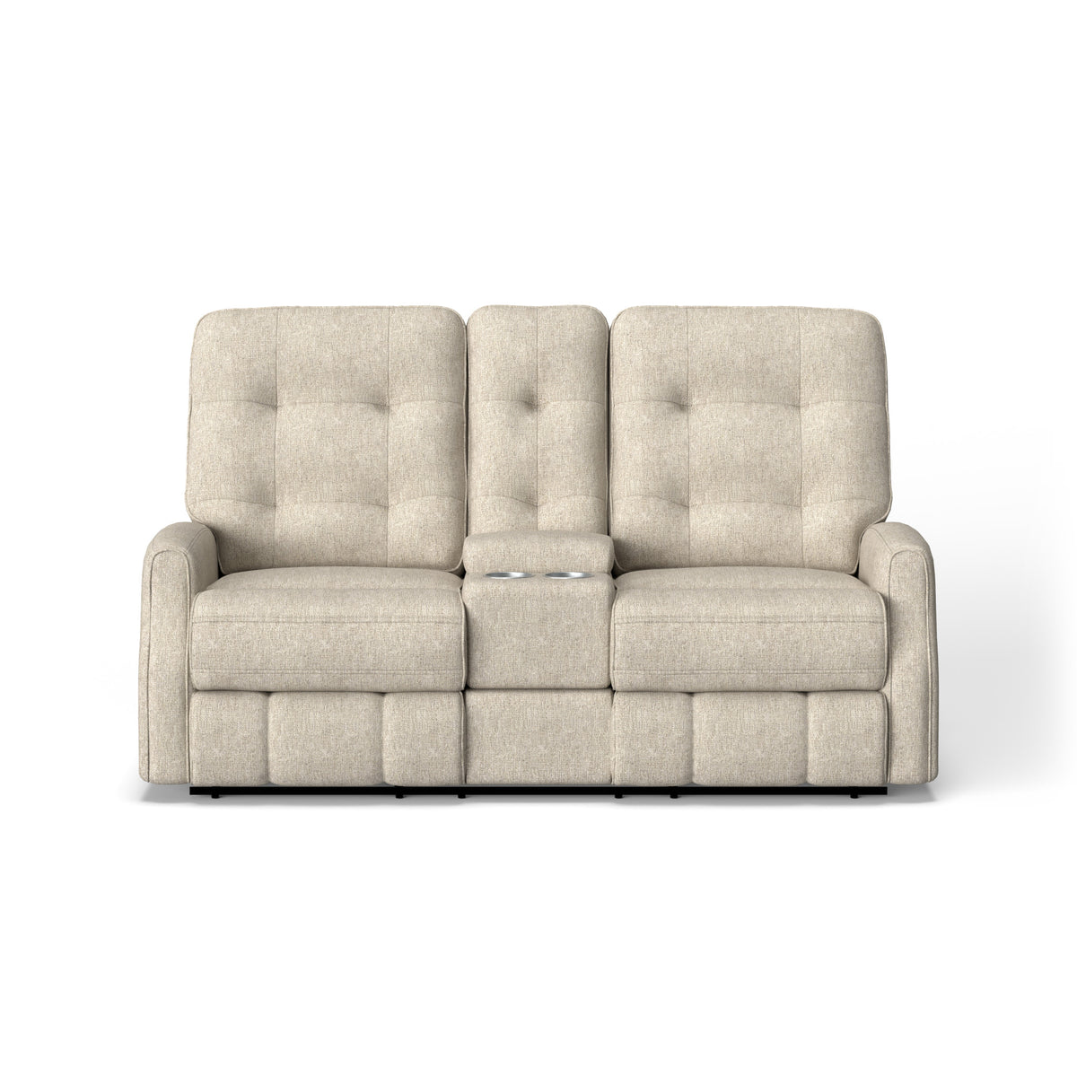 Devon Fabric Power Reclining Loveseat with Console