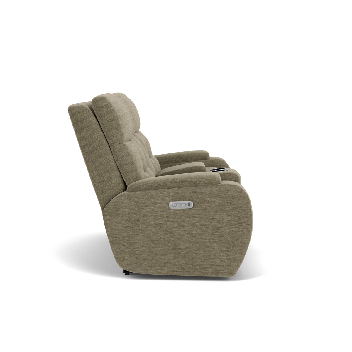 Strait Fabric Power Recliner with Power Headrest & Lumbar