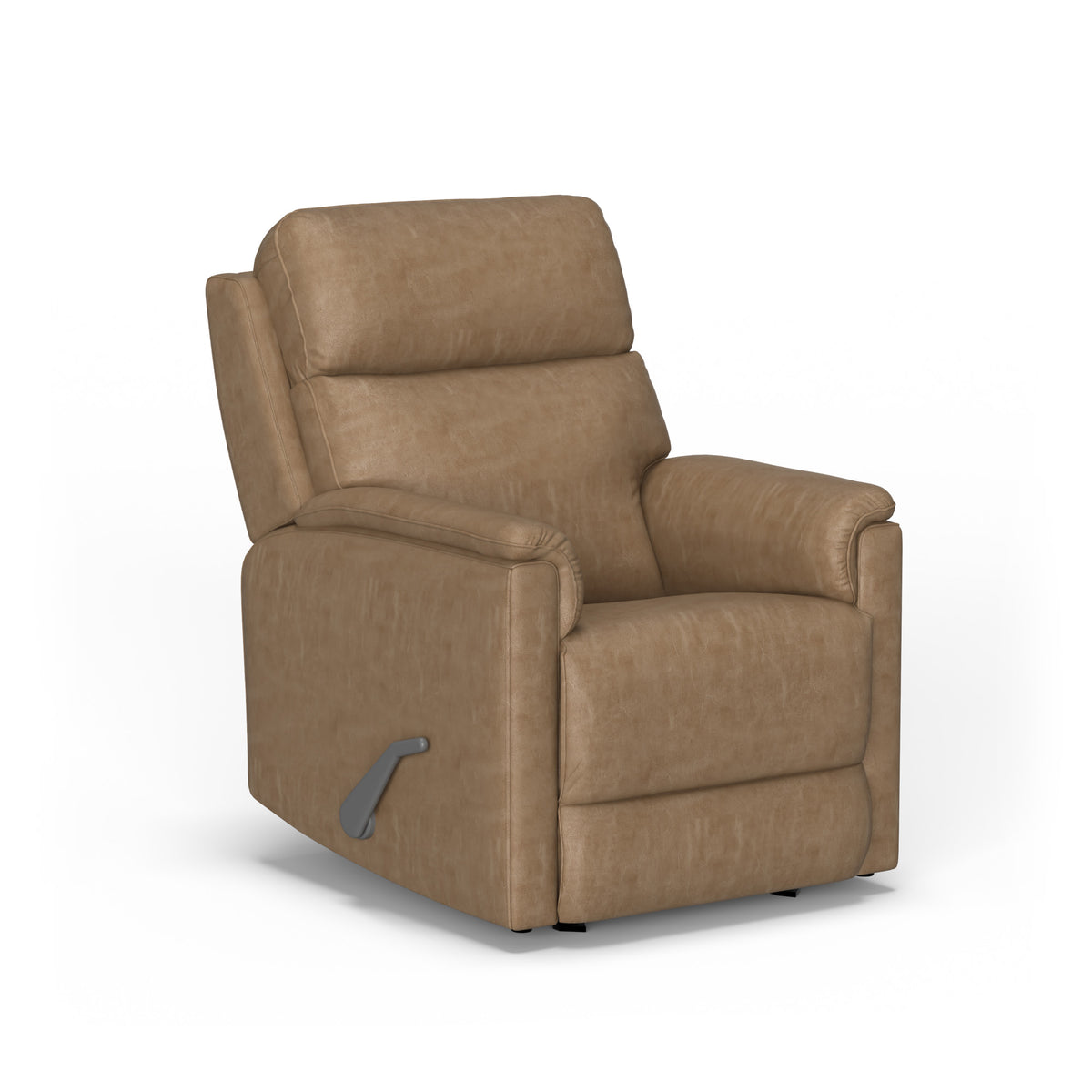 Compact Leather Gliding Recliner