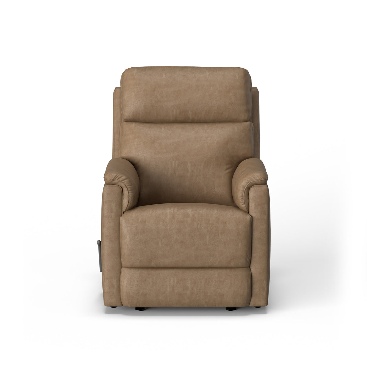 Compact Leather Gliding Recliner