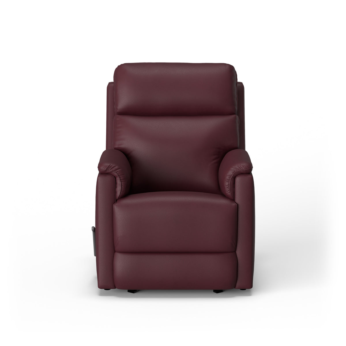 Compact Leather Gliding Recliner