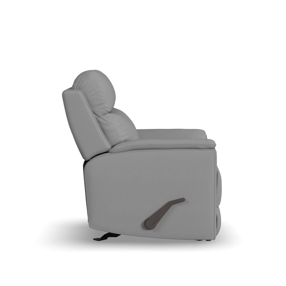 Compact Leather Gliding Recliner