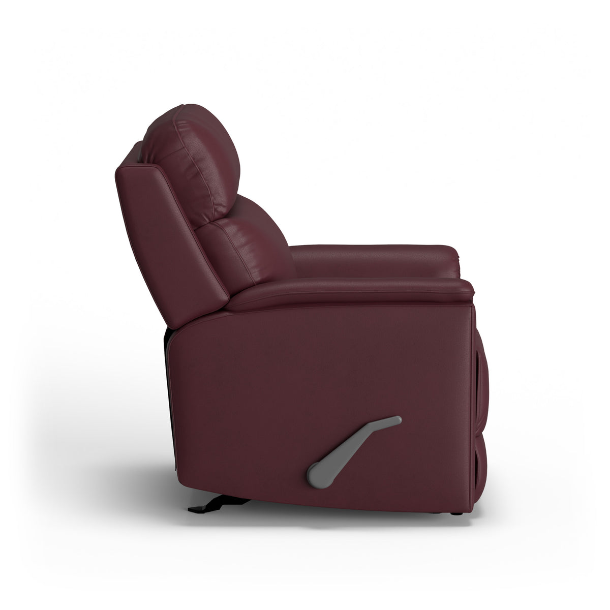 Compact Leather Gliding Recliner