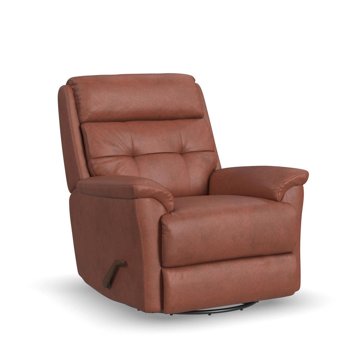 Sophisticated Leather Swivel Gliding Recliner