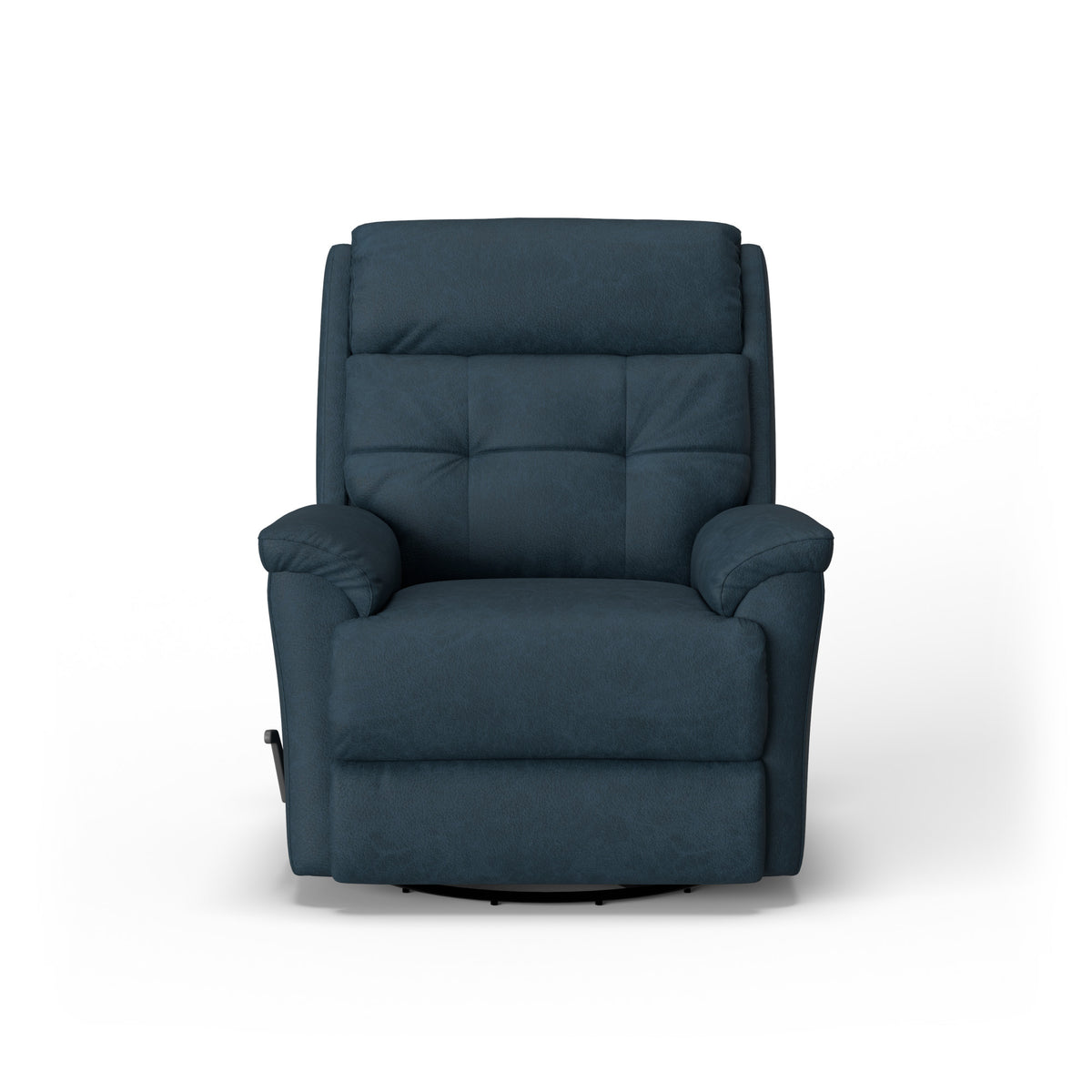 Sophisticated Leather Power Swivel Gliding Recliner with Power Headrest & Lumbar