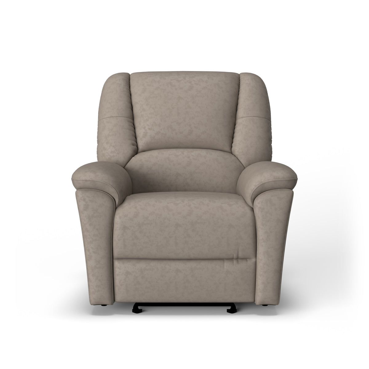 Plush Leather Gliding Recliner