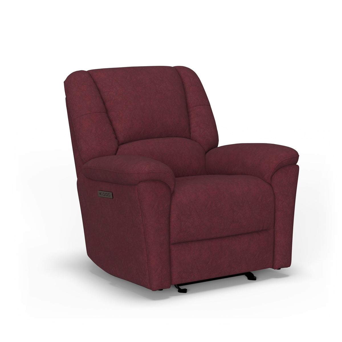 Plush Leather Power Gliding Recliner with Power Headrest & Lumbar