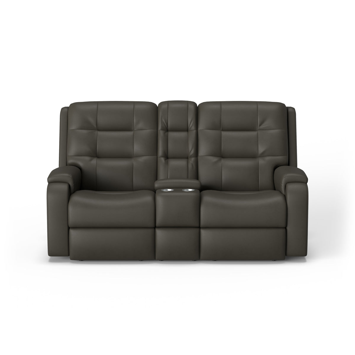 Arlo Leather Power Reclining Loveseat with Console