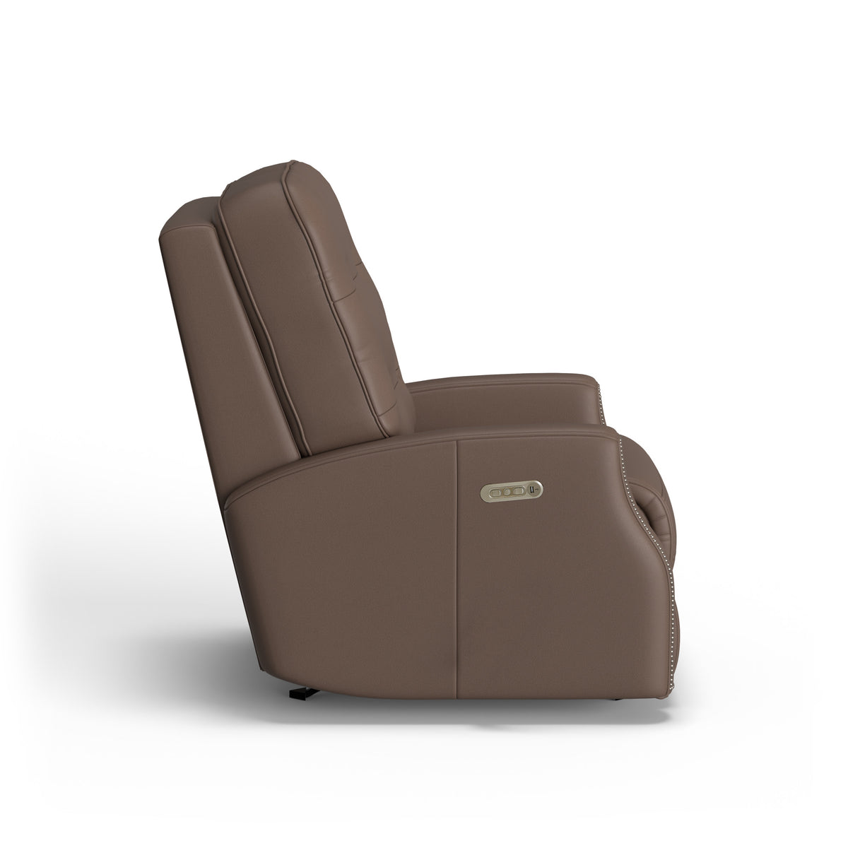 Devon Leather Power Rocking Recliner with Power Headrest