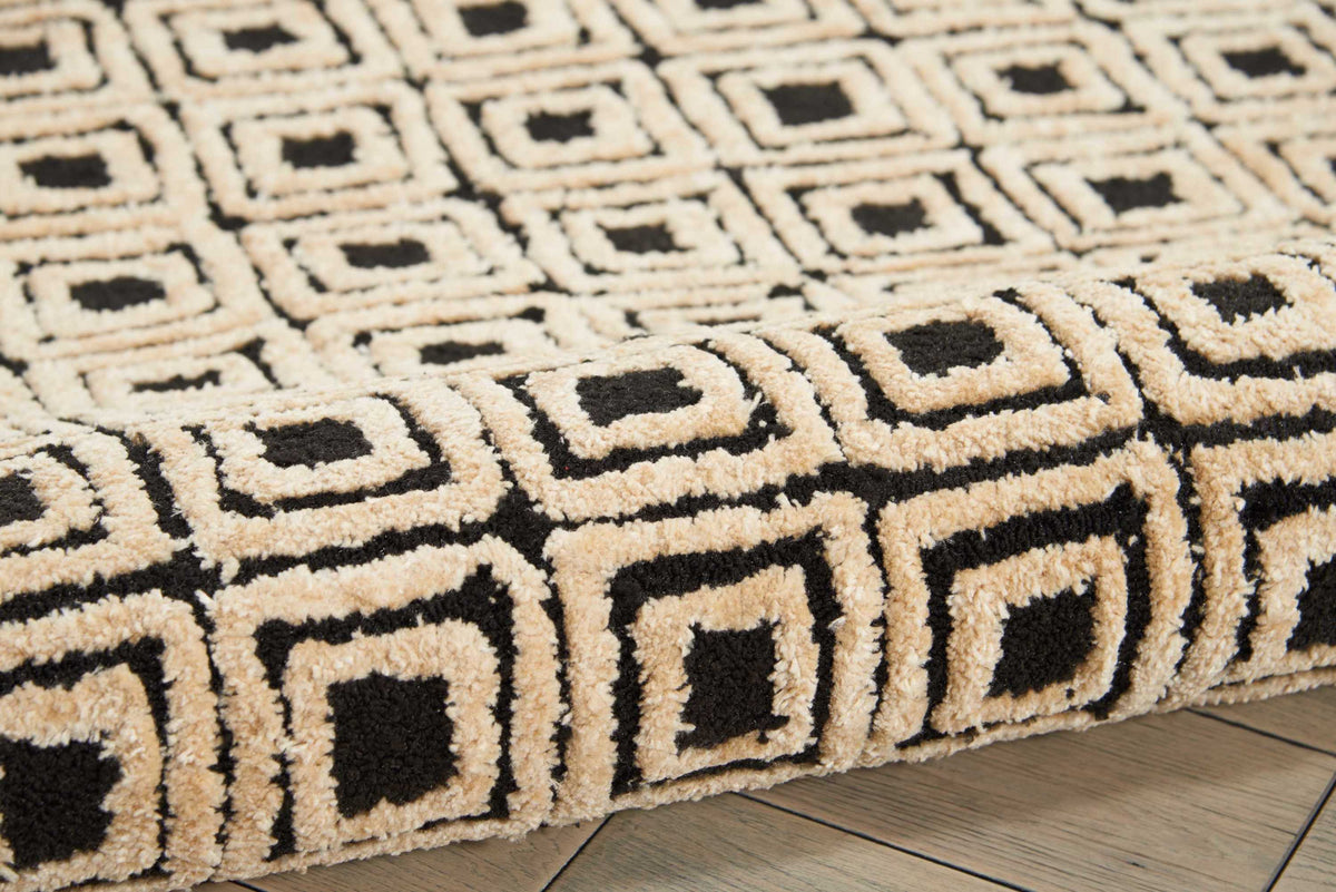 Deco Mod DEC02 Black Beige Rug