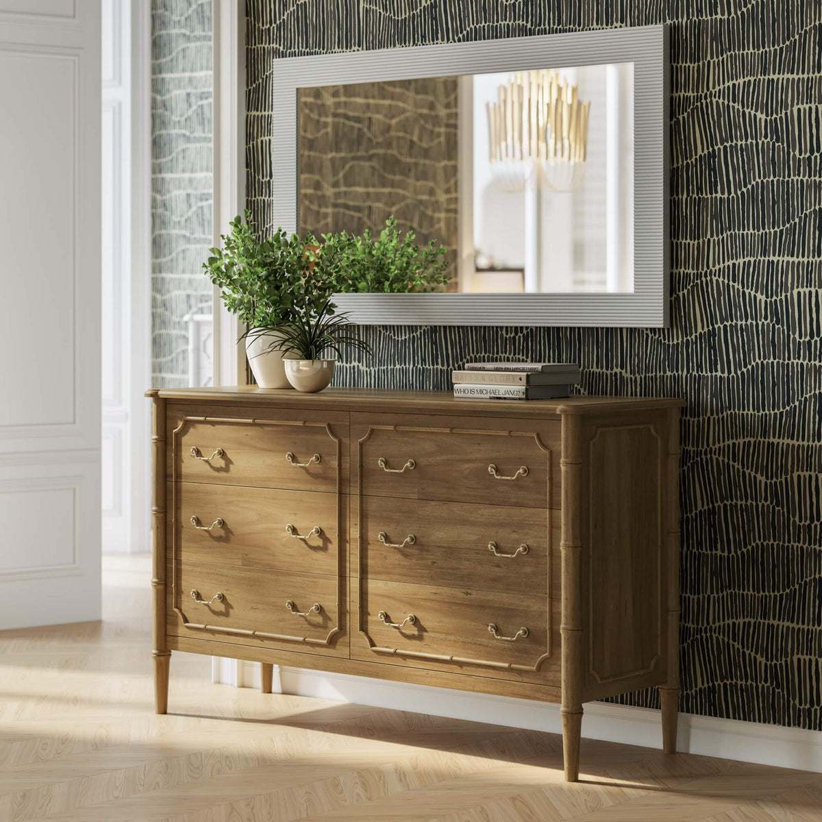 Chelsea Largish 6 Drawer Dresser in Antique French Oak