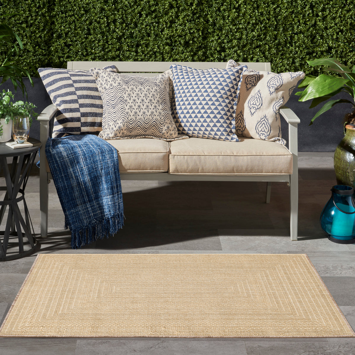 Tulum TLM04 Taupe Ivory Rug