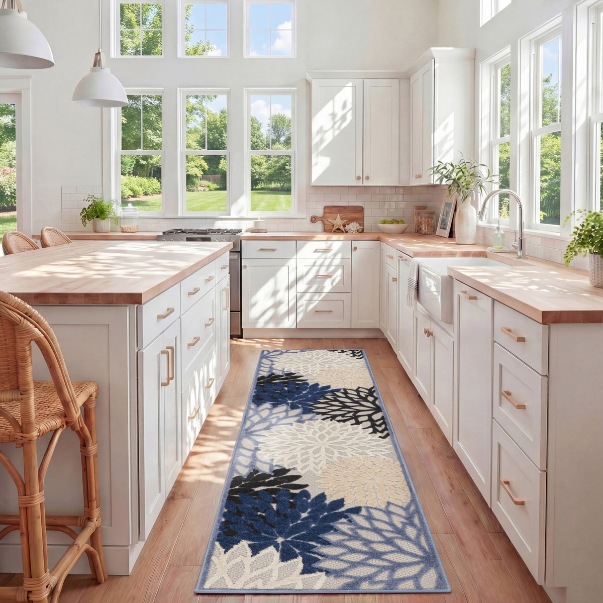 Aloha ALH05 Blue Multicolor Rug