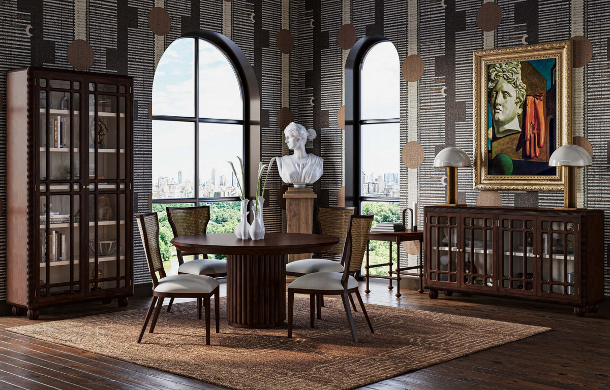 Toulouse Sideboard in Matt Teak Brown w/ Putty Interior