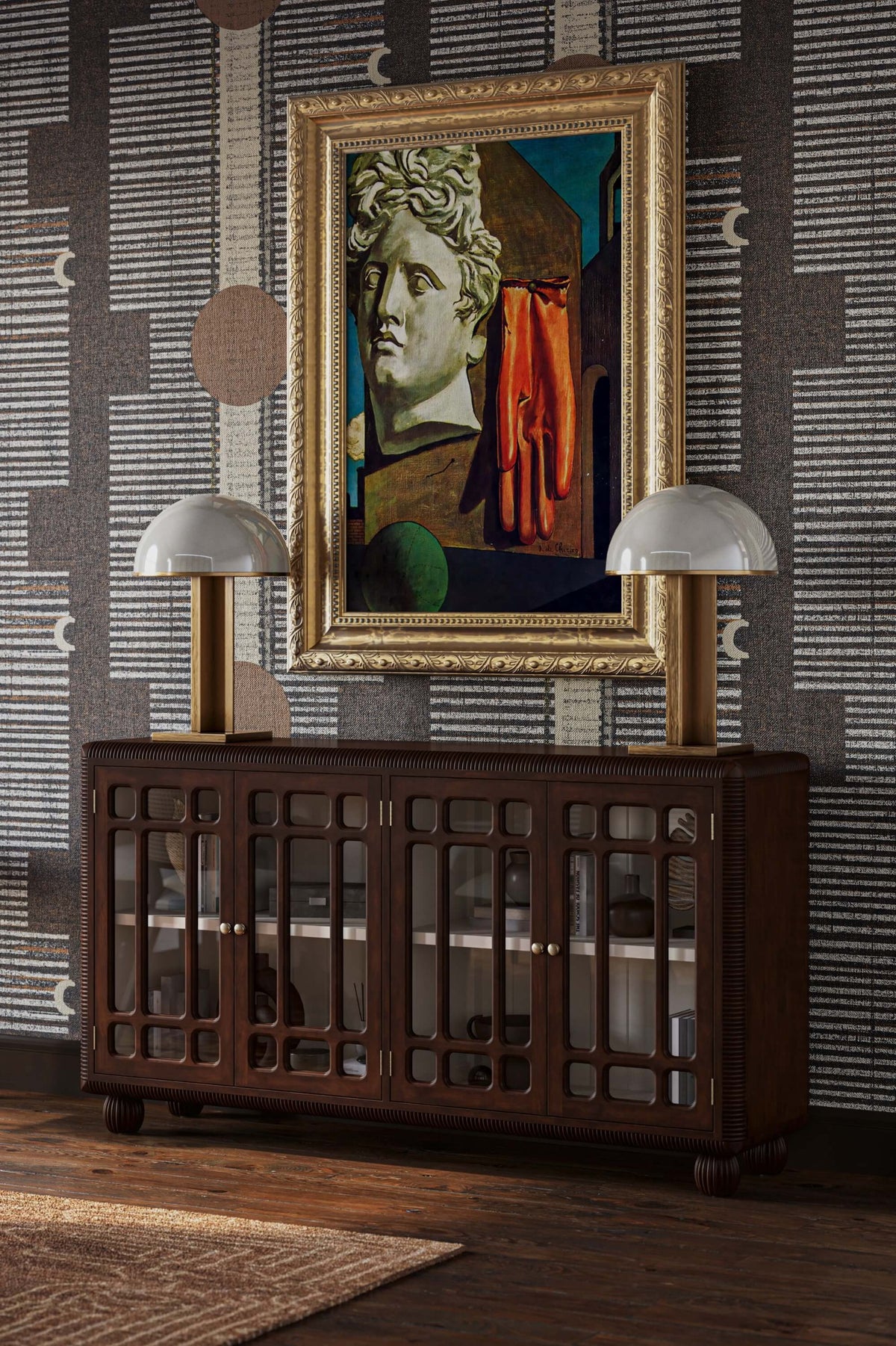 Toulouse Sideboard in Matt Teak Brown w/ Putty Interior