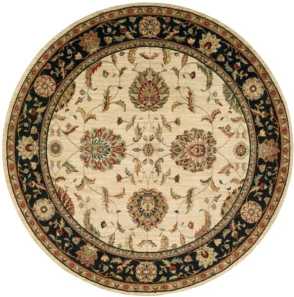 Living Treasures LI04 Ivory/Black Rug
