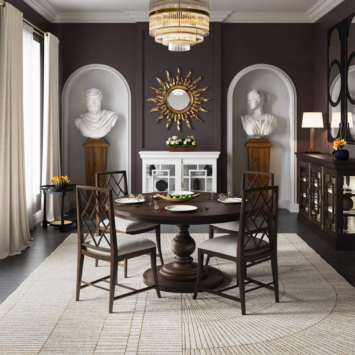 Dorchester Pier Mirror in Batavia Black