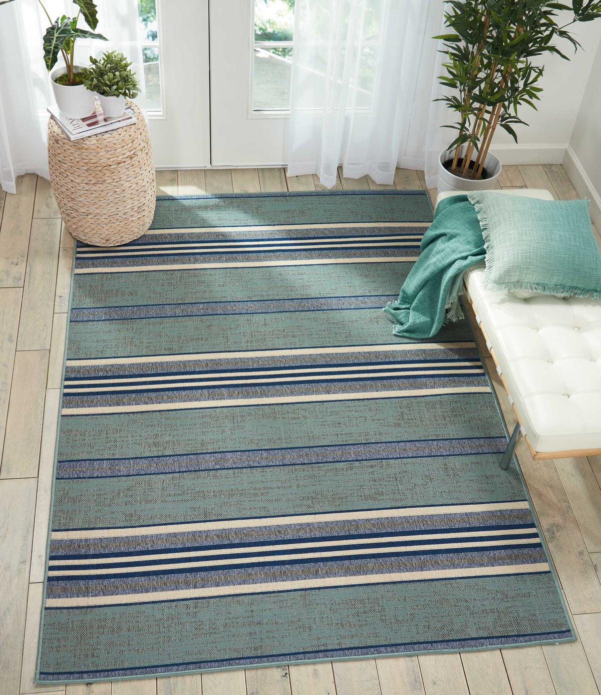 Lido LID02 Aqua Blue Rug