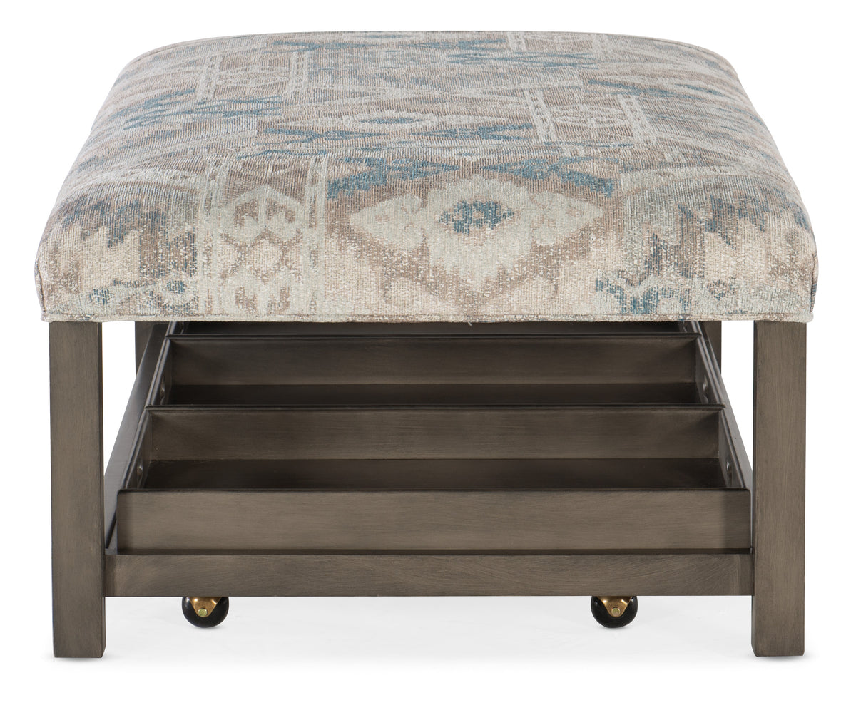 Hollis Rectangle Non-Tufted Tray Ottoman