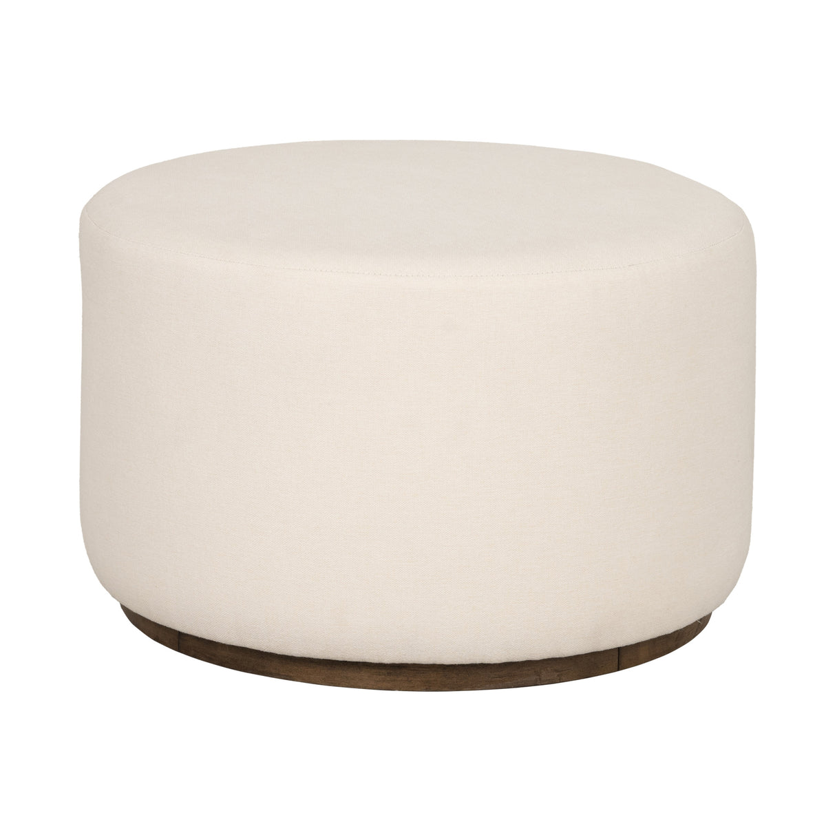 Lyra Fabric Pouf Ottoman 22" W