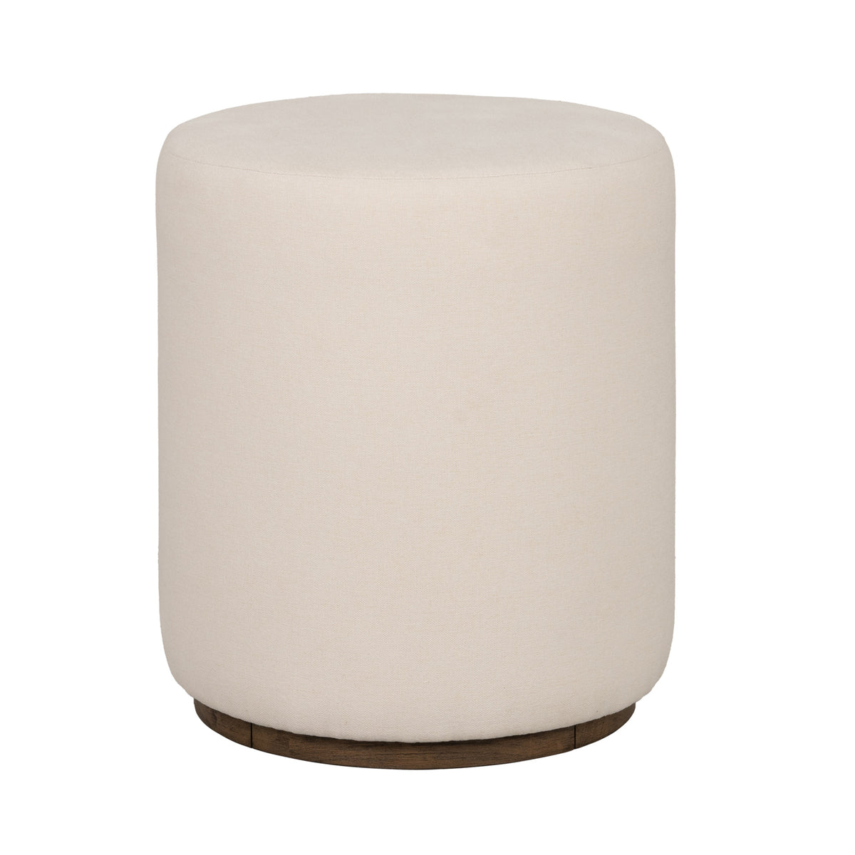 Lyra Fabric Pouf Ottoman 17" W