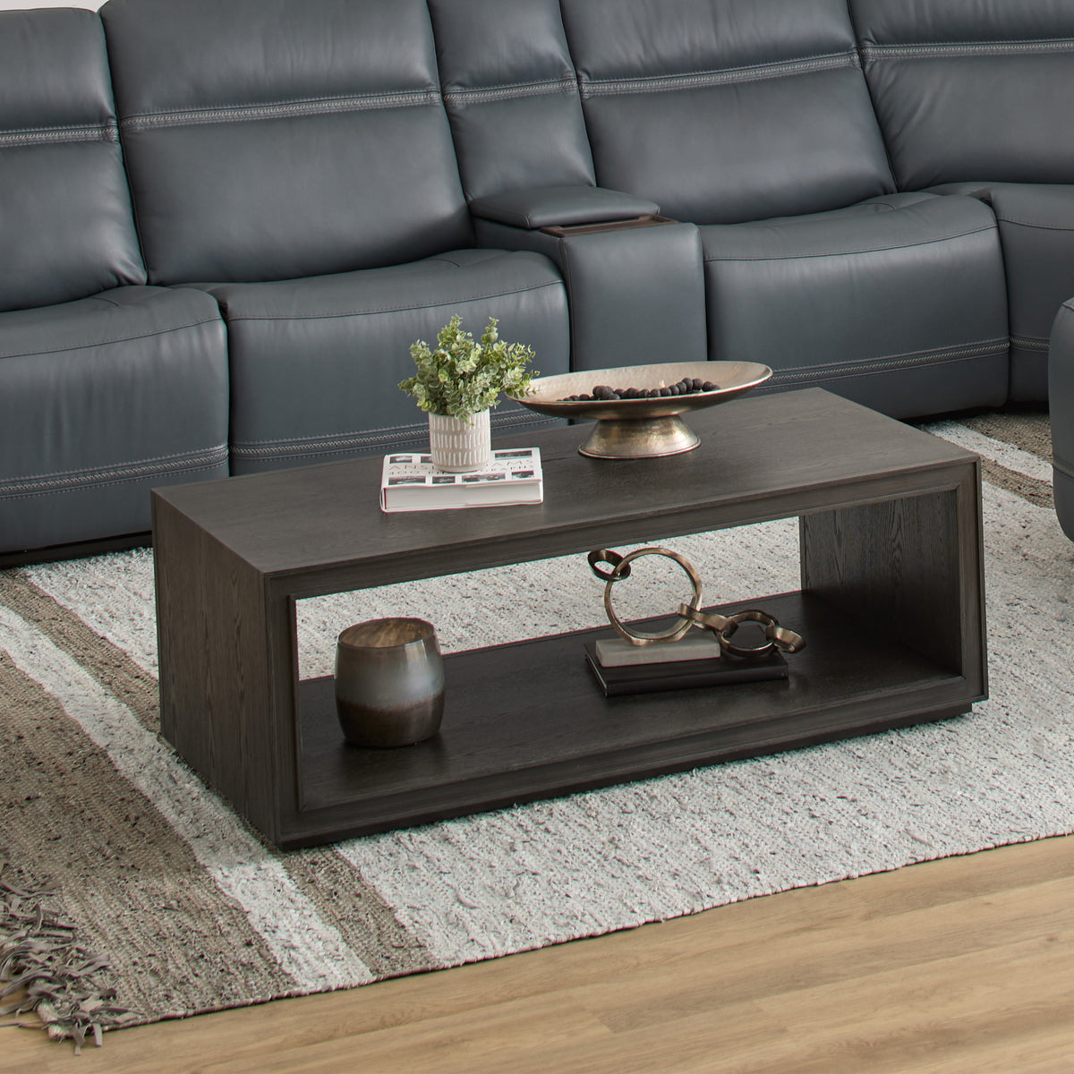 Waterfall Rectangular Coffee Table with Casters (W1027-0311)