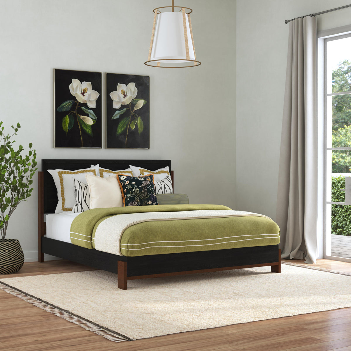 Waterfall King Panel Bed