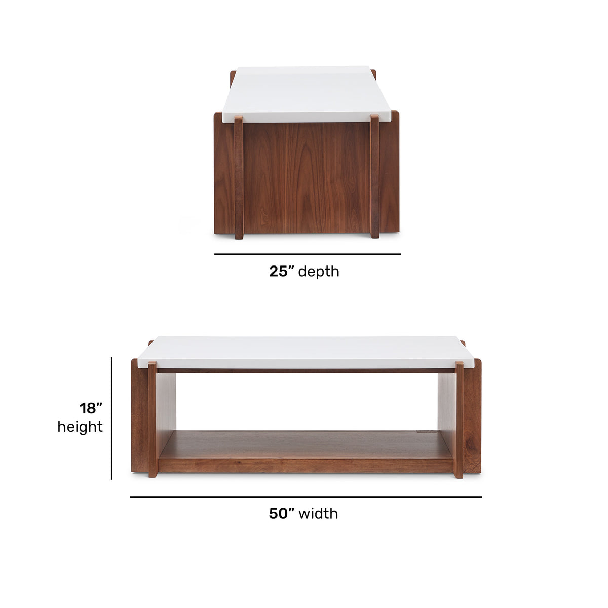 Lincoln Rectangular Coffee Table with Casters