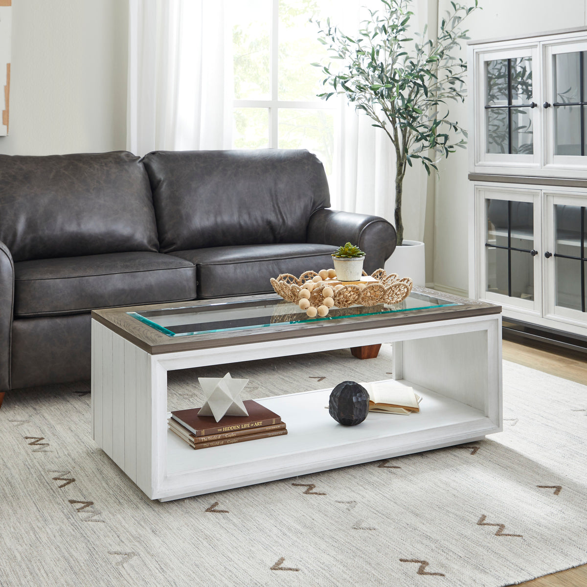 Melody Rectangular Coffee Table with Casters