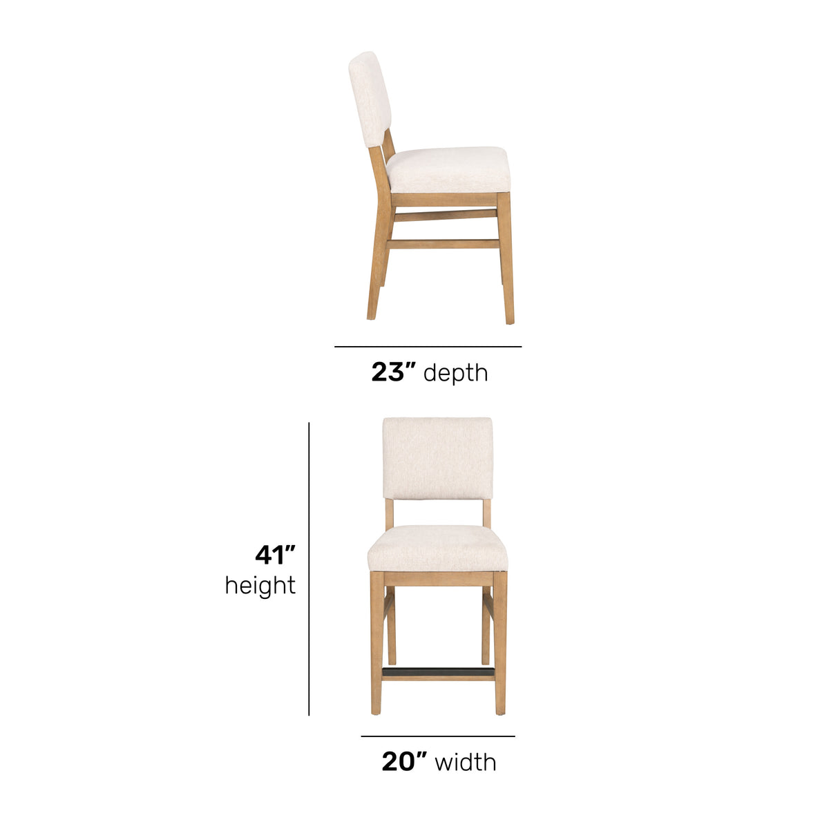 Millwork Pair of Counter Chairs