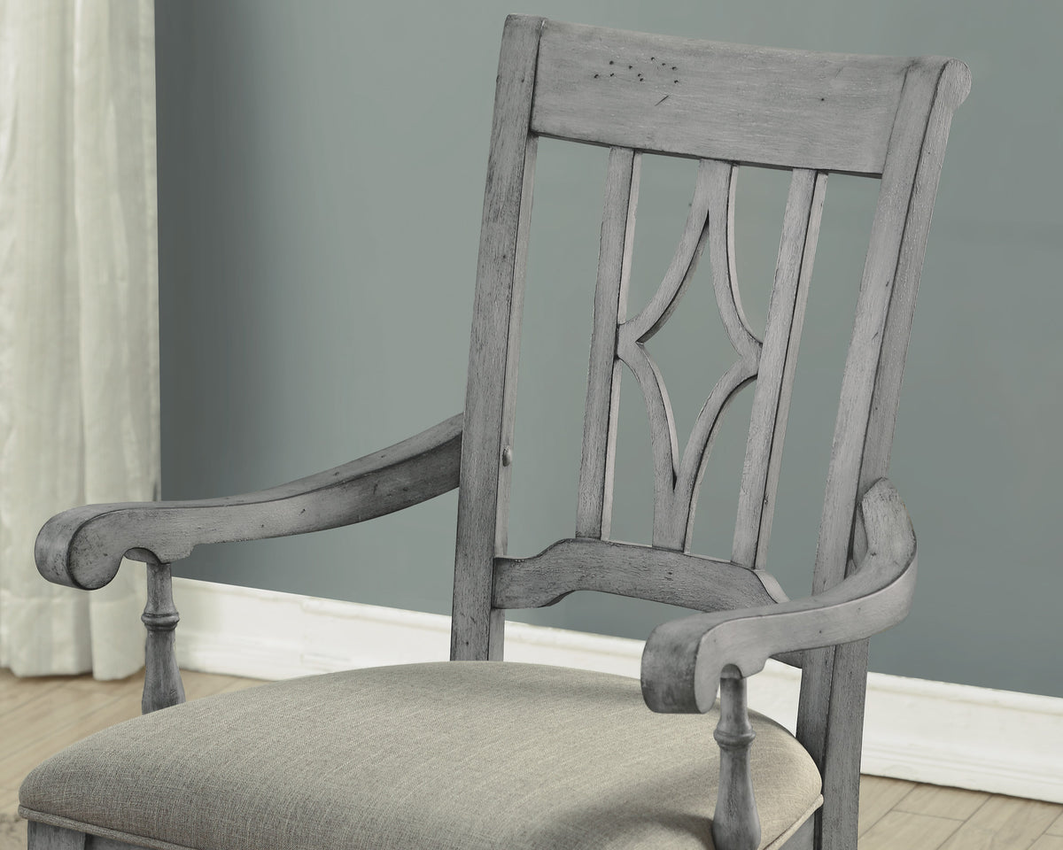 Plymouth Pair of Upholstered Arm Dining Chairs