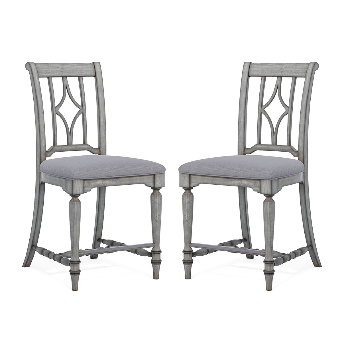 Plymouth Pair of Armless Dining Chairs 21" W