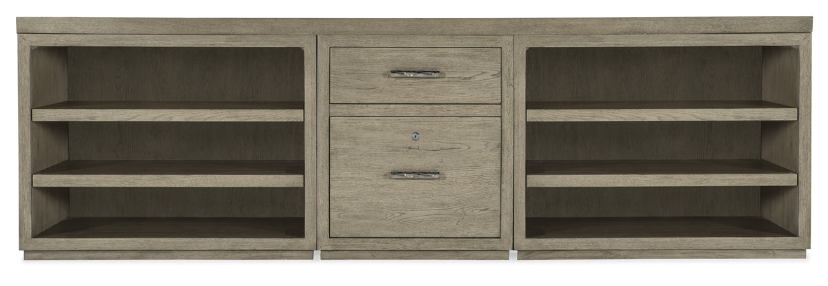 Linville Falls 96" Credenza with File and Two Open Desk Cabinets Credenza