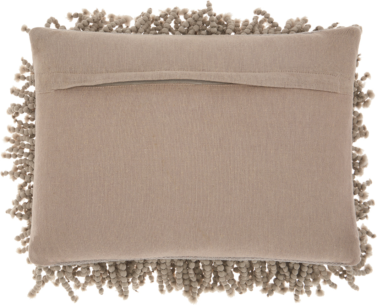 Shag DC105 Silver 14" x 20" Throw Pillows