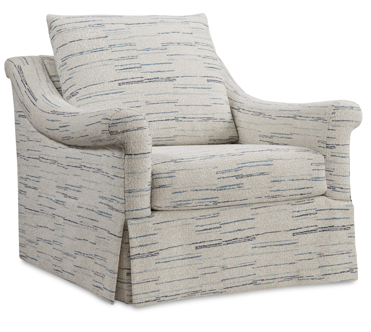 Emme Skirted Swivel Chair (Topstitch)