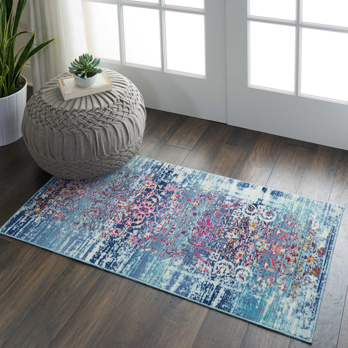 Vintage Kashan VKA02 Blue Rug