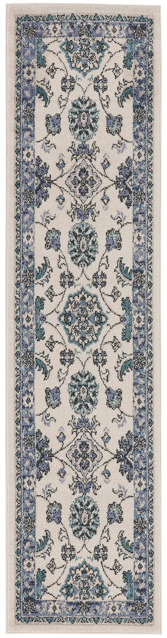 Nourison Essentials NRE05 Ivory Blue Rug